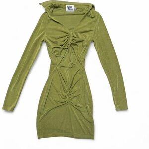 Princess Polly Olive Green Ruched Long Sleeve Dress